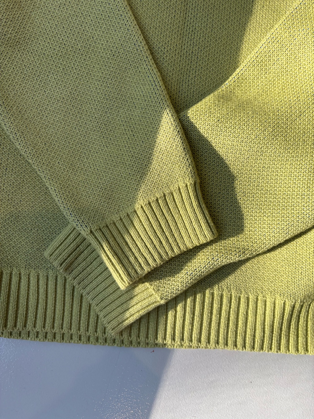 Awake Yellow Crewneck Sweater with Blue Script - Picture 3 of 5